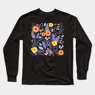 Midnight Blooms_2 Long Sleeve T-Shirt